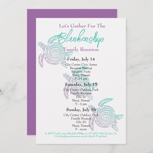 Convite Reunião Familiar Torre de Arte Tribal (Frente/Verso)