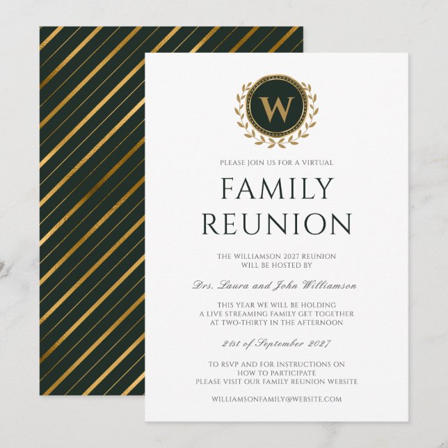 Convite Reunião Inicial da Família Virtual do Monograma (Frente/Verso)