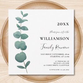 Convite Reunião Moderna da Família Eucalyptus