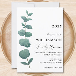 Convite Reunião Moderna da Família Eucalyptus Elegante