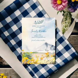 Convite Reunião Rustic Watercolor Family Salvar Data