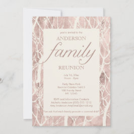 Convite Reunião rústica da árvore genealógica da floresta