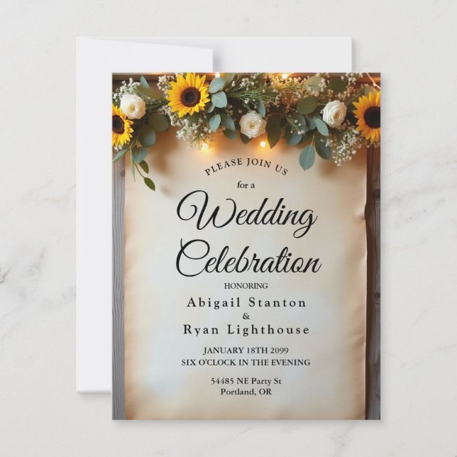 Convite Reuniões russas de horas de Ouro (Frente)