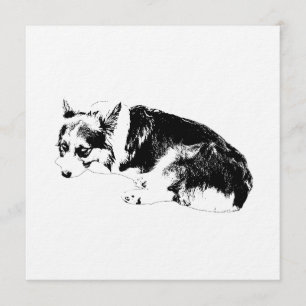 Convite Reunir Corgi, Noite Aconchegante