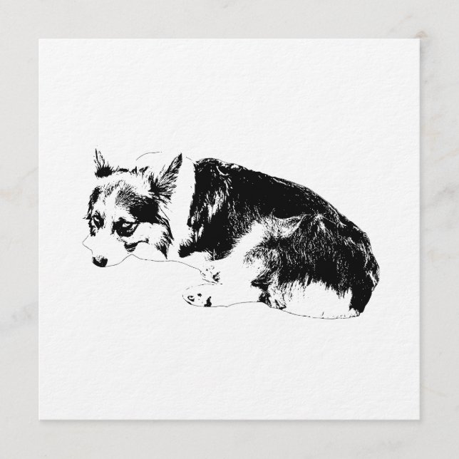 Convite Reunir Corgi, Noite Aconchegante (Frente)