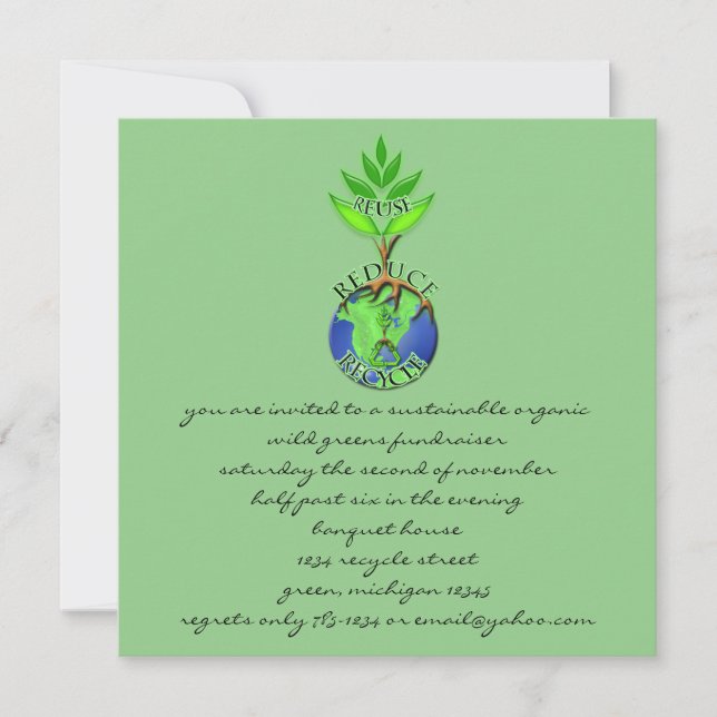 Convite ReUse o Reciclar ReDuce (Frente)