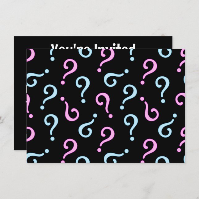 Convite Revelação de Bebê Rosa ou Azul (Frente/Verso)