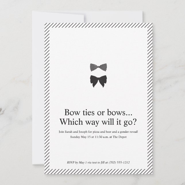 Convite Revelação de Gênero Casual (Frente)