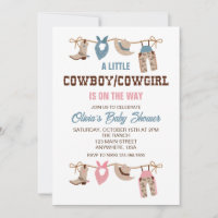 Revelação de gênero de Cowboy Cowgirl Western Chur