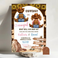 Revelação de Gênero de Cowboy ou Cowgirl Western R
