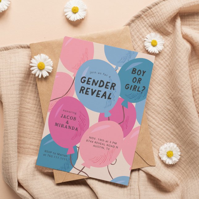 Convite Revelação de Gênero dos Balões (Criador carregado)