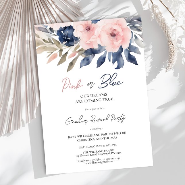 Convite Revelação de Gênero Elegante (Criador carregado)