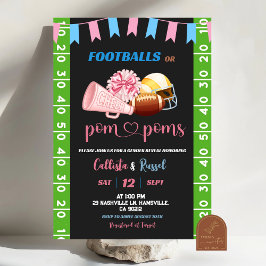 Convite Revelação de Gênero Futebol ou Pom Poms