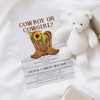 Revelação de Gênero Ocidental de Cowboy ou Cowgirl
