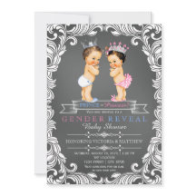 Revelação de Gênero Príncipe ou Princesa Chalkboar