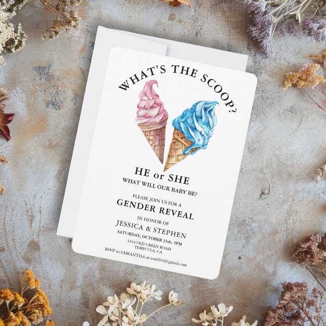 Convite Revelação de Gênero Rosa Azul Qual é a Informação (Criador carregado)