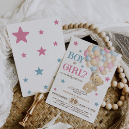 Convite Revelação De Menino Ou Gênero De Menina De Urso Mo