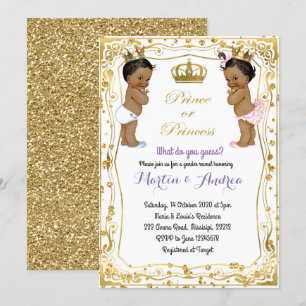 Convite Revelação do Príncipe Africano ou Princesa do G