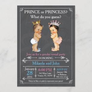 Convite Revelação do Príncipe ou Princesa do Gênero - Cauc
