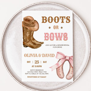 Convite Revelação do Sexo Botas e Laços