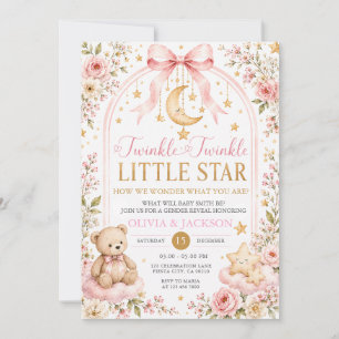 Convite Revelação do Sexo do Urso Twinkle Twinkle Little S