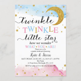 Convite Revelação do Sexo Twinkle Twinkle (Azul e Rosa)