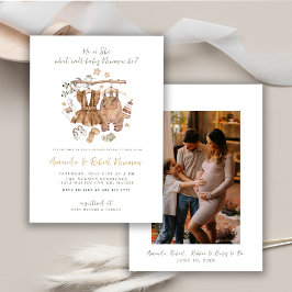 Convite Rever Gênero Boho Clothesline Chá de fraldas