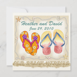 Convite Revisão do Cliente do Casamento de Praia