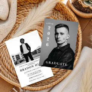 Convite Revista Chic Graduada Sênior, Graduação Moderna