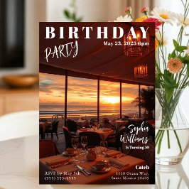 Convite Revista Cobrir Beach Birthday