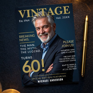 Convite Revista de Aniversário de 60 Anos do Homem