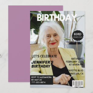 Convite Revista de Fotos Engraçadas e Elegantes 83º aniver