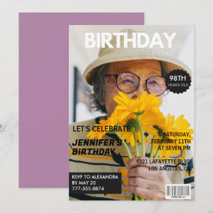 Convite Revista de Fotos Engraçadas e Elegantes 98º aniver