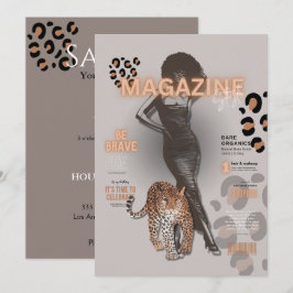 Convite Revista de moda da festa de despedida de solteira