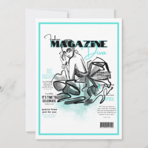 Convite Revista de moda diva da despedida de solteira