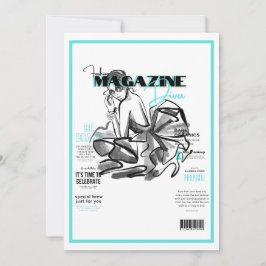 Convite Revista de moda diva da festa de despedida de solt