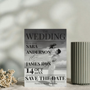 Convite Revista Editorial Casamento Salve a Data