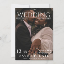Convite Revista Editorial Casamento Salve a Data