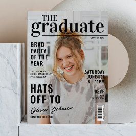 Convite Revista Modern Graduate Photo Grad Party