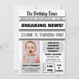Convite Revista primeiro aniversario Theme Boy