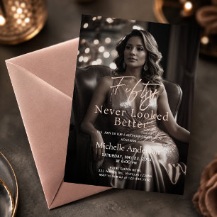 Convite Revista Rosa Dourado Fifty Never Looked Better Ani