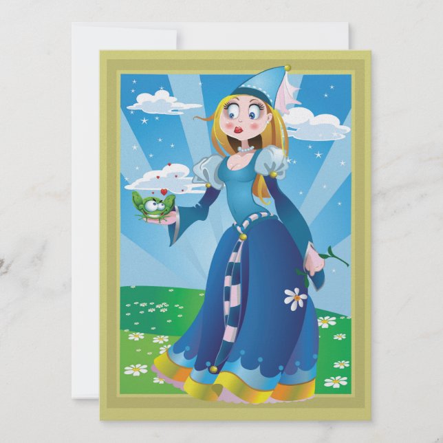 Convite revisto para princesa e Sapo - SRF (Frente)