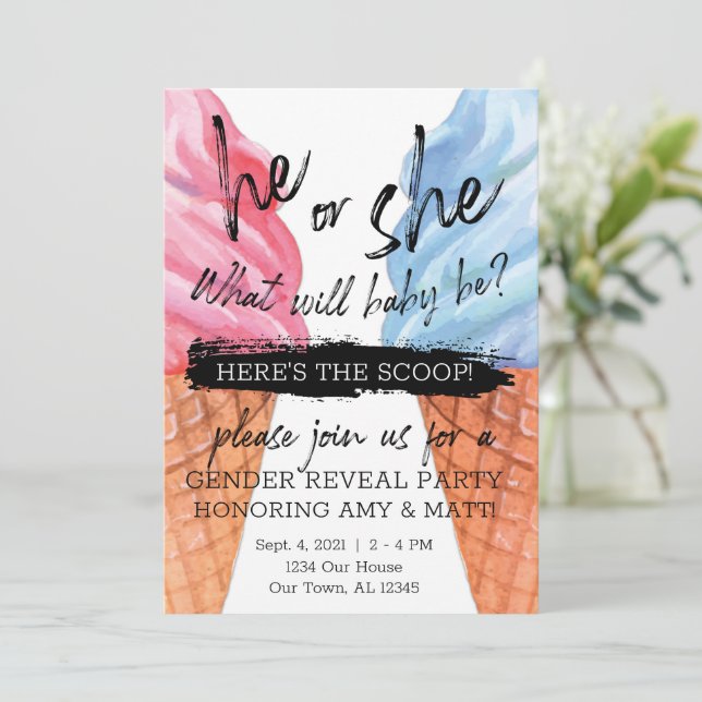 Convite Revolução do Gênero do sorvete (Em pé/Frente)