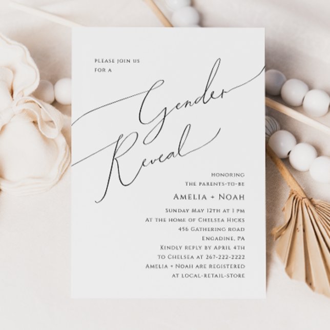 Convite Revolução Simples e Simples do Gênero do Bebê (Criador carregado)