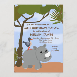 Convite Rhino Safari
