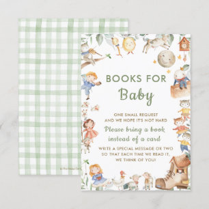 Convite Rhyme Greenery Traga um Livro