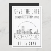 Richmond Wedding | Skyline Estilizado Salvar a Dat