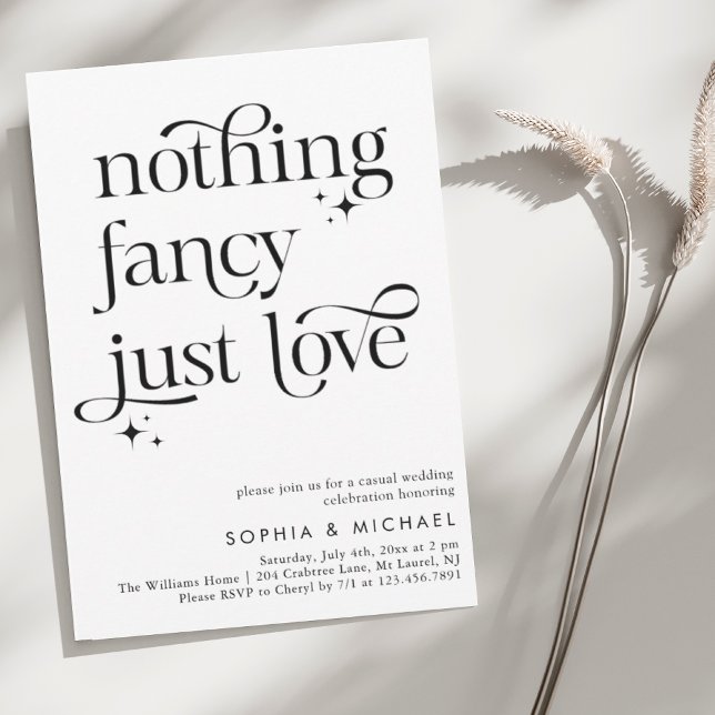 Convite Rico De Nada Impressionante Adora Casamento Casual (Criador carregado)