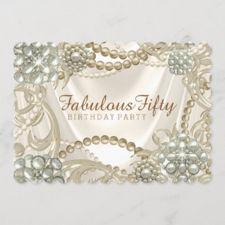 Convite Rico Hollywood Glam Pearl Festa de aniversário