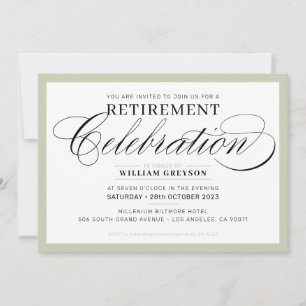 Convite RICO moderno do partido FORMAL RETIREMENT Sage gre